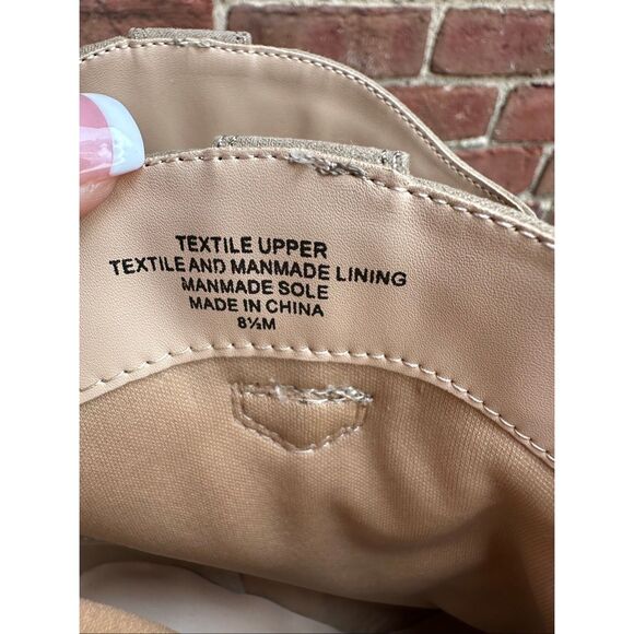 Ann Taylor Loft $140 suede heeled Western Boots in mushroom women's 8.5 NEW - Picture 9 of 11